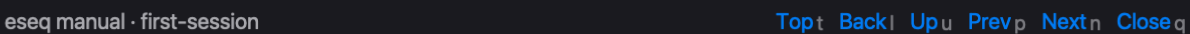 The manual’s navigation bar shows both clickable actions and their keyboard shortcuts.