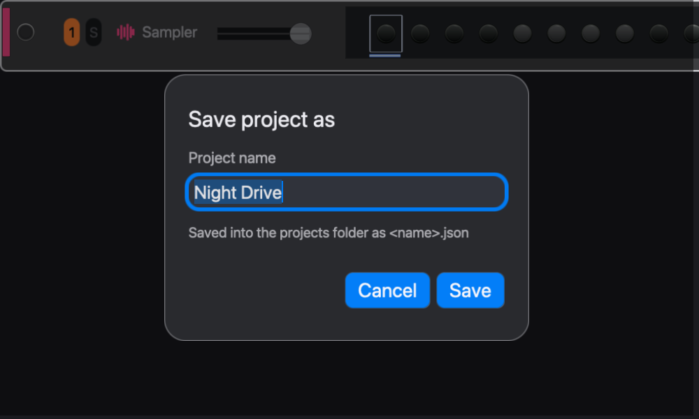 Save As names the editable project.