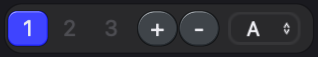 The numbered scene buttons recall a pattern choice for every track.